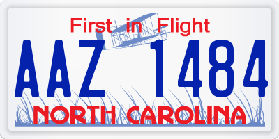 NC license plate AAZ1484