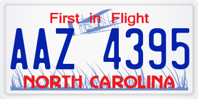 NC license plate AAZ4395