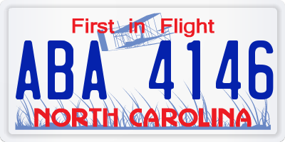 NC license plate ABA4146