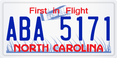 NC license plate ABA5171