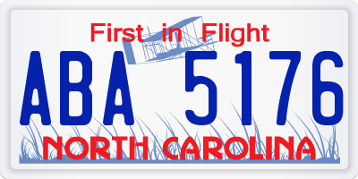NC license plate ABA5176