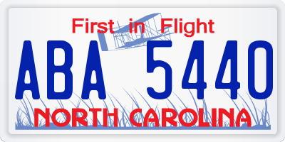NC license plate ABA5440