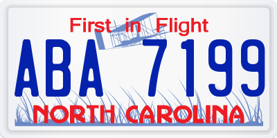 NC license plate ABA7199