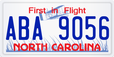NC license plate ABA9056