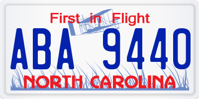 NC license plate ABA9440