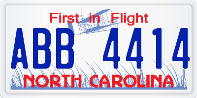 NC license plate ABB4414