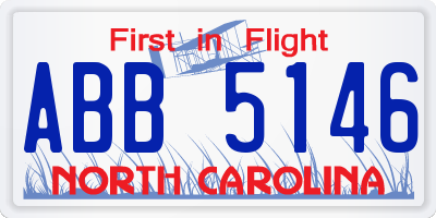 NC license plate ABB5146