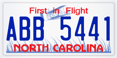 NC license plate ABB5441