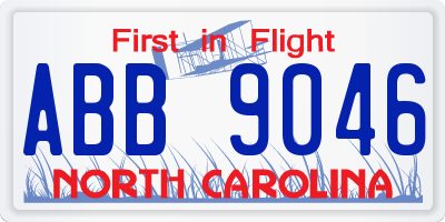 NC license plate ABB9046
