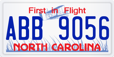 NC license plate ABB9056