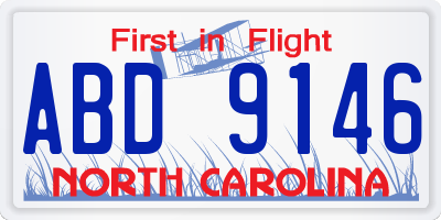 NC license plate ABD9146