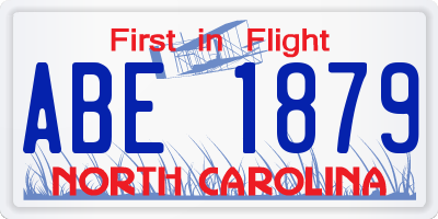 NC license plate ABE1879