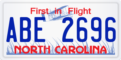 NC license plate ABE2696