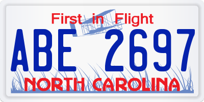 NC license plate ABE2697