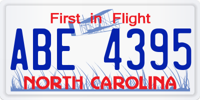NC license plate ABE4395