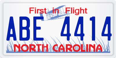 NC license plate ABE4414