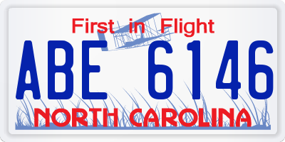 NC license plate ABE6146