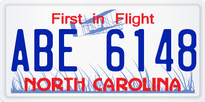 NC license plate ABE6148