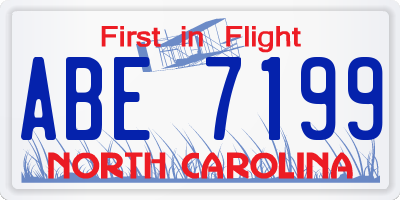 NC license plate ABE7199