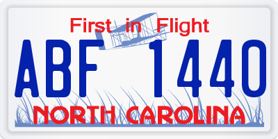 NC license plate ABF1440