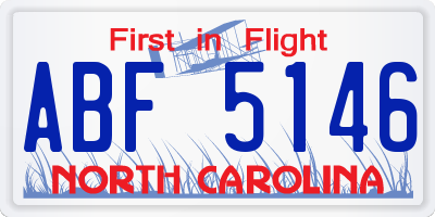 NC license plate ABF5146