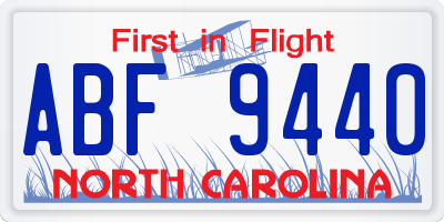 NC license plate ABF9440