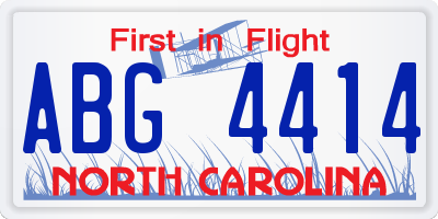 NC license plate ABG4414