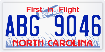 NC license plate ABG9046
