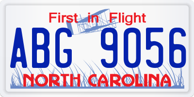 NC license plate ABG9056
