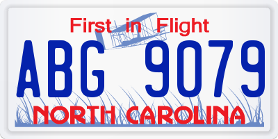 NC license plate ABG9079