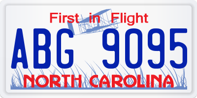 NC license plate ABG9095