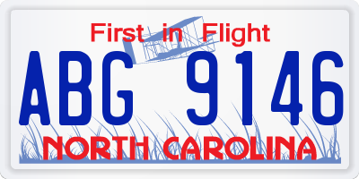 NC license plate ABG9146