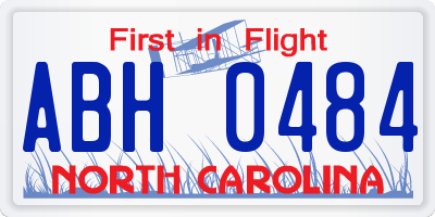 NC license plate ABH0484