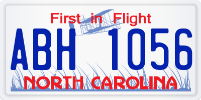 NC license plate ABH1056