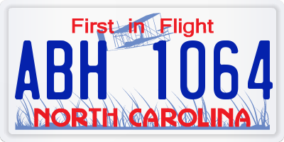 NC license plate ABH1064