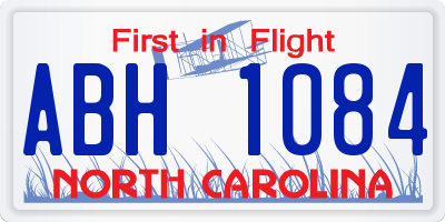 NC license plate ABH1084