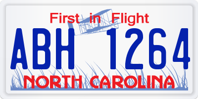 NC license plate ABH1264