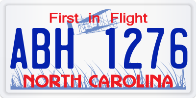 NC license plate ABH1276