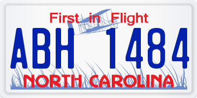 NC license plate ABH1484