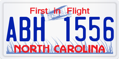 NC license plate ABH1556