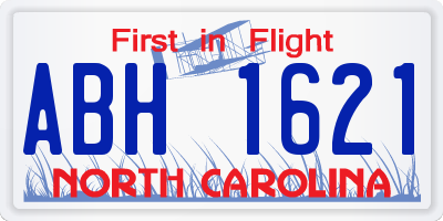 NC license plate ABH1621