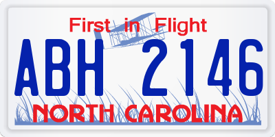 NC license plate ABH2146