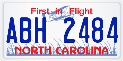 NC license plate ABH2484