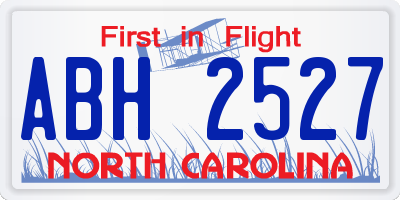 NC license plate ABH2527