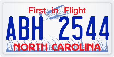 NC license plate ABH2544