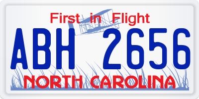 NC license plate ABH2656