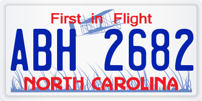 NC license plate ABH2682
