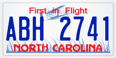NC license plate ABH2741