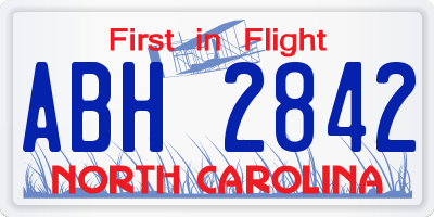 NC license plate ABH2842