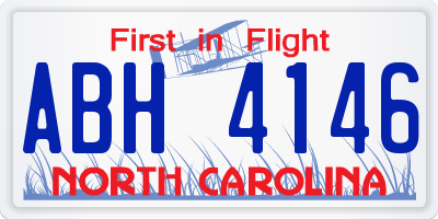 NC license plate ABH4146